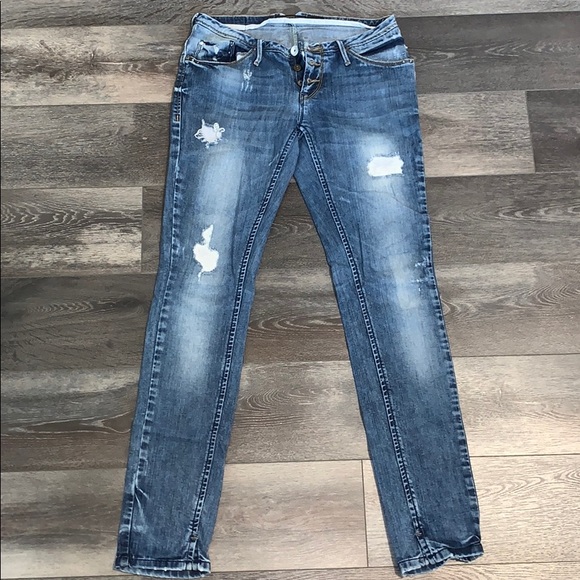 Only Jeans Distressed Limitless Blue Denim - Picture 3 of 10